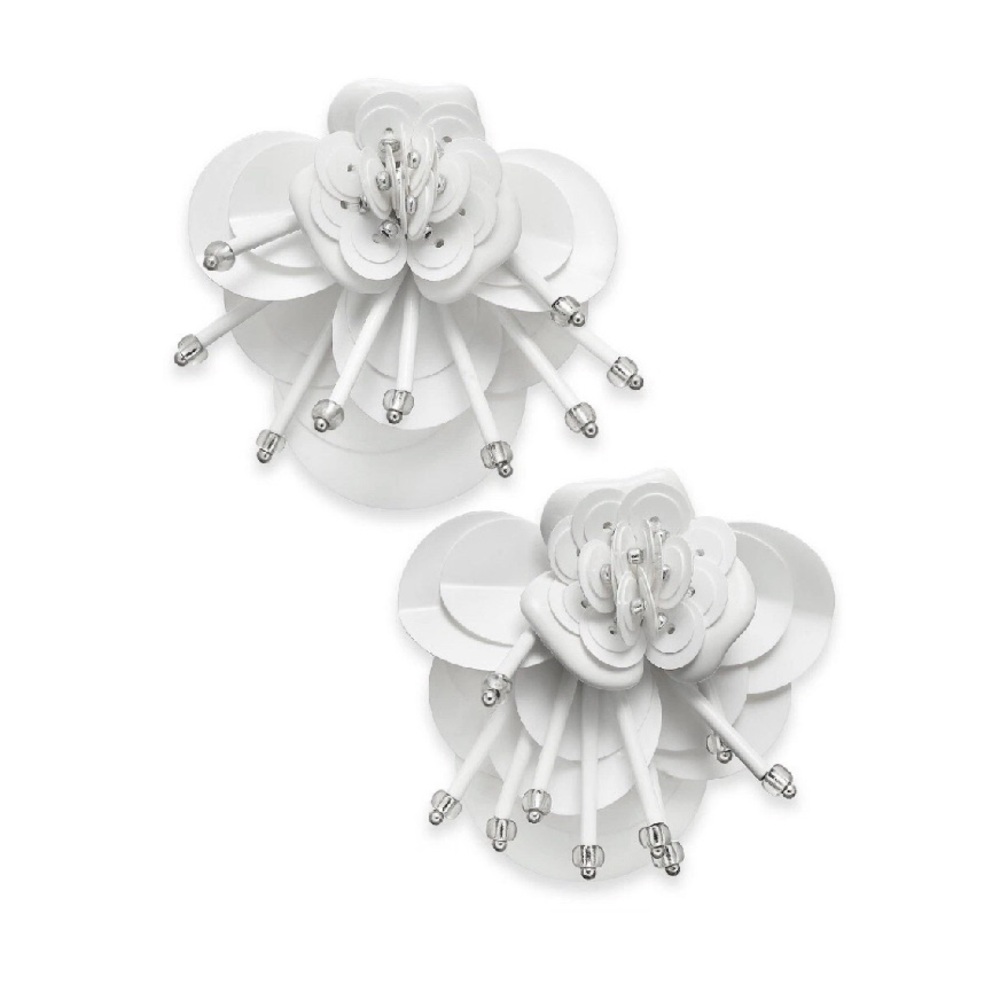 Kate Spade Vibrant Life White Floral Earrings
